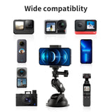 Adjustable 360 Degree Suction Cup for Car Action Cameras - Close-Up Angle
