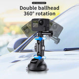 Adjustable 360 Degree Suction Cup for Car Action Cameras - Low Angle
