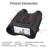 4k Infrared Night Vision Binoculars with 3.2 Tft Screen - Top-Down View