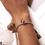 925 Sterling Silver Christmas Bear Charm For Diy Bracelets & Necklaces - Close-Up Angle