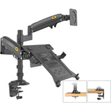 Full Motion Dual Arm Clamp for 22-32 Inch Lcd Tv Monitor Desk Holder with Gas Spring - Top-Down View