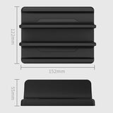 Vaydeer Vertical Notebook Stand - Desktop Storage Shelf - Top-Down View