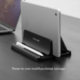 Vaydeer Vertical Notebook Stand - Desktop Storage Shelf - Close-Up Angle