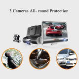 Full Hd 1080p 3-channel Car Dvr with 4 Ips Screen 5mp Camera and 170 Degree Wide Angle - Extra Image