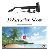 Wireless Bluetooth Sunglasses with Music Earphones and Mic - 45-Degree Angle