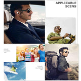 Wireless Bluetooth Sunglasses with Music Earphones and Mic - Close-Up Angle