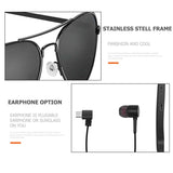 Wireless Bluetooth Sunglasses with Music Earphones and Mic