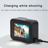 Rechargeable Battery Cover for Gopro Hero8 Sports Camera - Low Angle