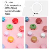 Horizontal Dual Phone Brackets Desktop Ring Light Kit - 4.7 Inch - Close-Up Angle