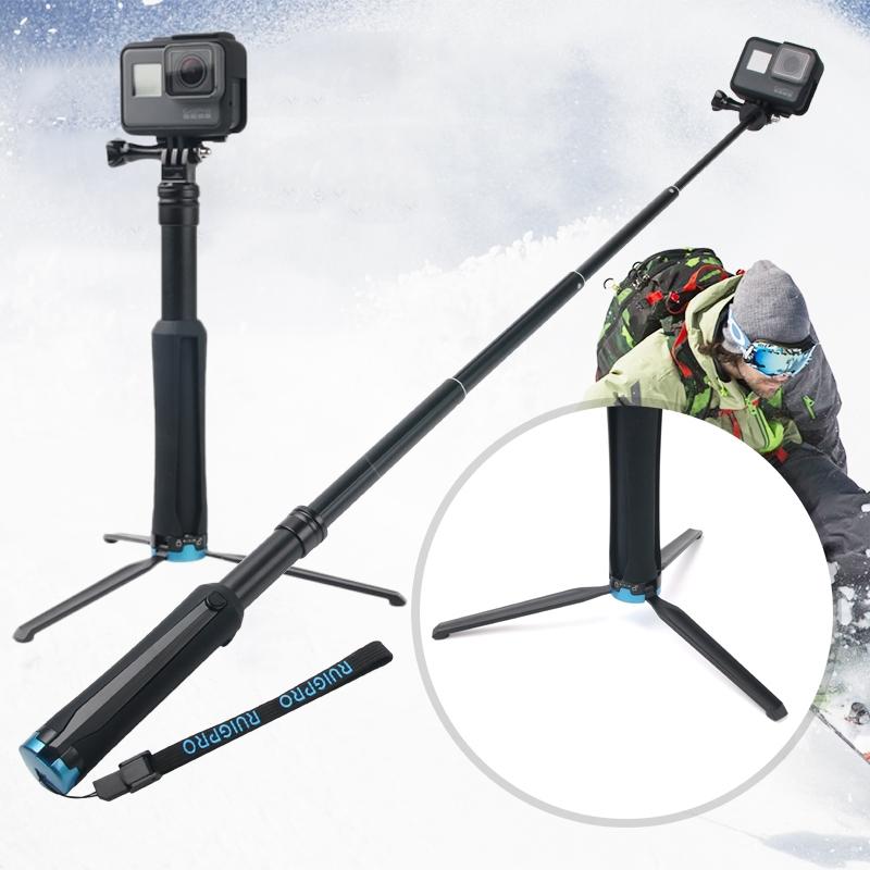 Foldable Tripod Selfie Stick for Action Cameras - 23.5-81cm Length