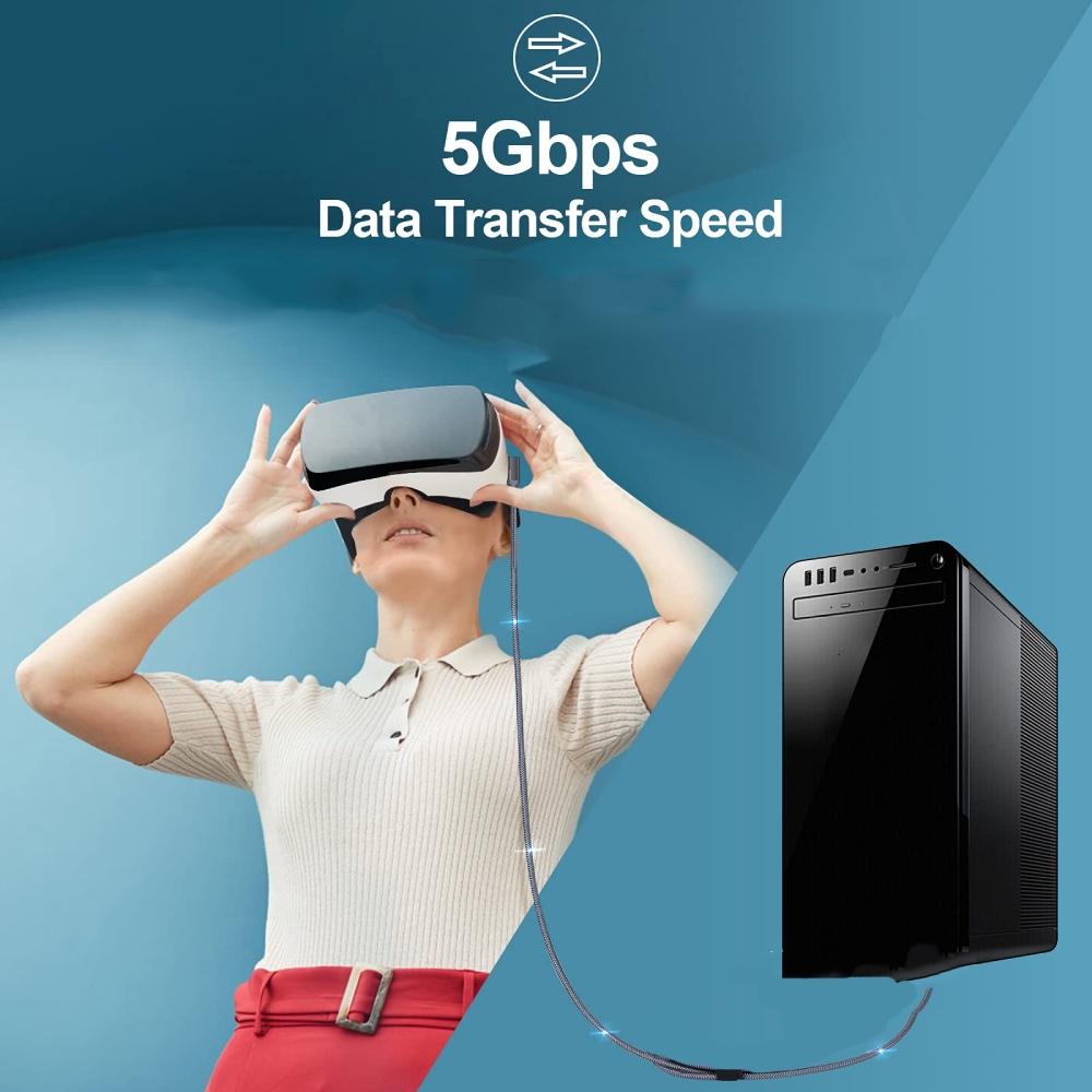 Usb3.2 Vr Link for Oculus Quest 2 - 6m Braided