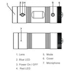 Full Hd 1080p Action Camera with 120 Degree Wide Angle Lens - Tf Card Support