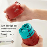 Large Double-sided Fleece Bath Towel - Quick-drying Red - Top-Down View
