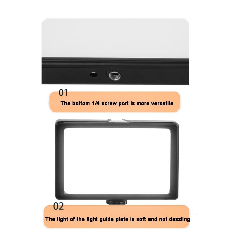 8 Three-colour Temperature Flat-panel Live Fill Light with Bluetooth Remote and 2.1m Bracket