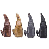 Retro Leather Crossbody Chest Bag Yellow + Buckle