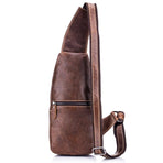 Retro Leather Crossbody Chest Bag Yellow + Buckle