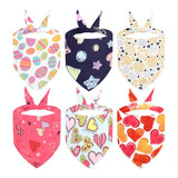 Cute Pet Triangle Towel Bib Cartoon Cats And Dogs Drool Towel Scarf - 07 - 45-Degree Angle