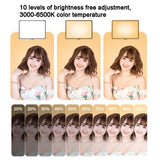 Small Tripod Live Fill Light - 10 Inch Three-colour Temperature for Photography - 45-Degree Angle