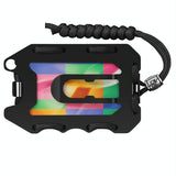 Rfid Metal Card Holder With Bottle Opener Black Brushed Edc Wallet - 45-Degree Angle