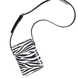 Zebra Pattern Crossbody Phone Bag Versatile & Fashionable - Front View