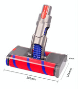 Soft Velvet Double Roller Floor Brush for Dyson Vacuum Cleaners - Front View