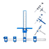 Aluminum Punch Locator for Cabinet Doors -all Aluminum Alloy Black - Side View