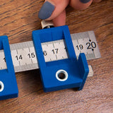 Aluminum Punch Locator for Cabinet Doors -all Aluminum Alloy Black - Top-Down View