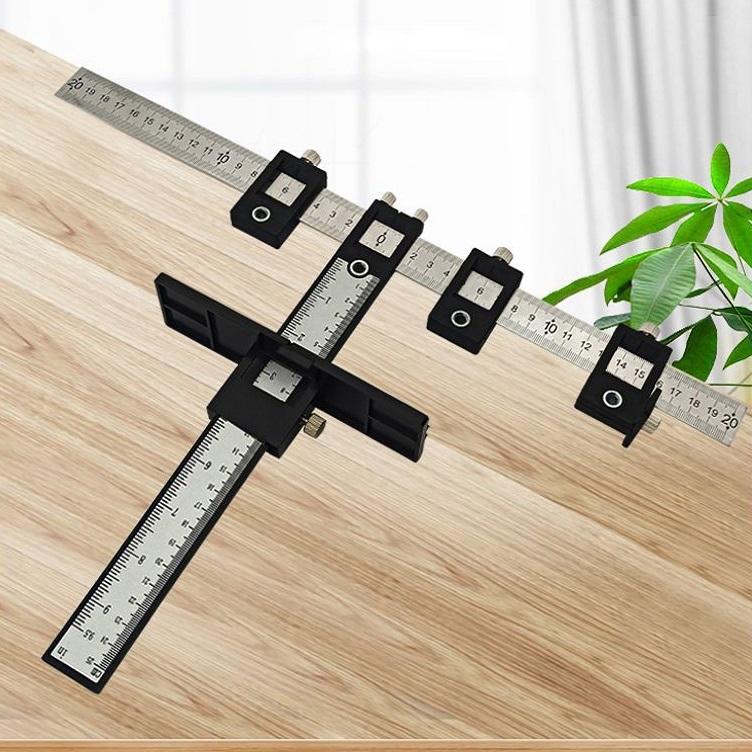 Aluminum Punch Locator for Cabinet Doors -all Aluminum Alloy Black