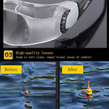 Adjustable Focus Telescope for Fishing - Myopia & Yellow Clip - Rear View