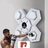 Rechargeable Bluetooth Boxing Machine With Adult & Child Gloves - Blue - With Child Gloves Blue - Top-Down View