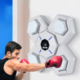 Rechargeable Bluetooth Boxing Machine With Adult & Child Gloves - Blue - With Child Gloves Blue - 45-Degree Angle