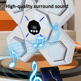 Rechargeable Bluetooth Boxing Machine With Adult & Child Gloves - Blue - With Child Gloves Blue - Extra Image