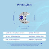 925 Sterling Silver Temperature Sensitive Moon Bead Bracelet - Side View