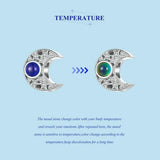 925 Sterling Silver Temperature Sensitive Moon Bead Bracelet - Top-Down View