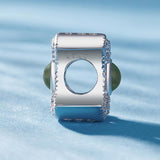 925 Sterling Silver Temperature Sensitive Moon Bead Bracelet - Rear View