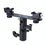Dual Hot Shoe Flash Bracket - Compact And Versatile - Front View
