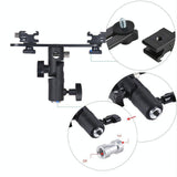 Dual Hot Shoe Flash Bracket - Compact And Versatile - Side View