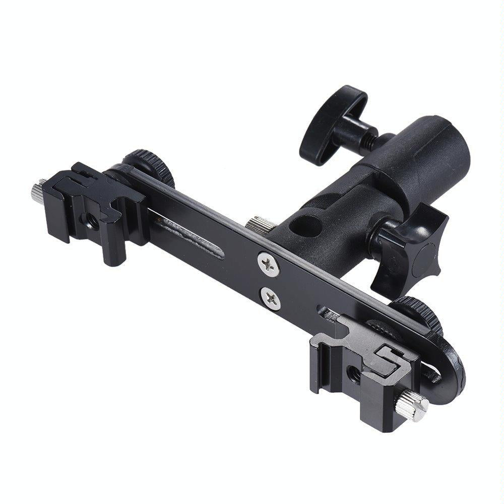Dual Hot Shoe Flash Bracket - Compact And Versatile