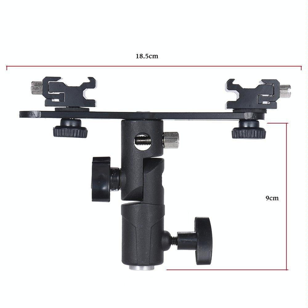 Dual Hot Shoe Flash Bracket - Compact And Versatile