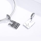 925 Sterling Silver Parisian Charm Bracelet & Necklace Set - Rear View