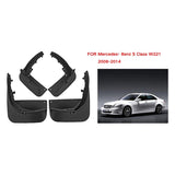For Mercedes-Benz S-Class 2008-2014 4Pcs / Set Car Auto Soft Plastic Splash Flaps Fender Guard - Side View