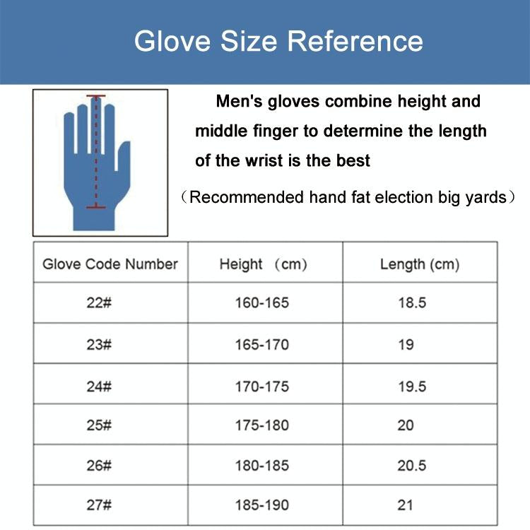 Sheepskin Anti-slip Golf Gloves - Right Hand Size 22#