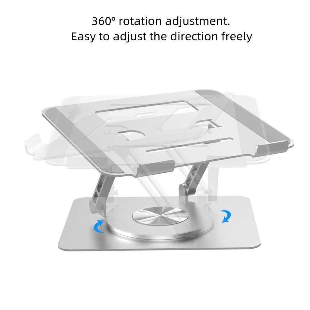 Adjustable Laptop Stand - Portable Aluminum 360 Degree Rotation