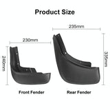For Volvo Xc60 2014-2017 4Pcs / Set Car Auto Soft Plastic Splash Flaps Fender Guard - Side View
