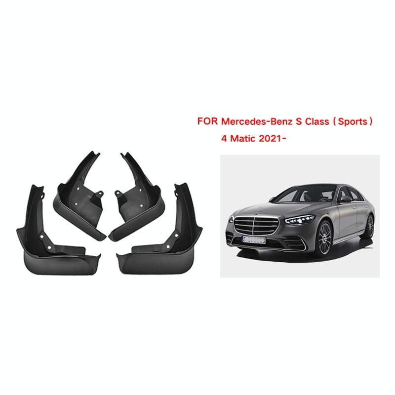 For Mercedes-Benz S-Class Sport 2022 4Pcs / Set Car Auto Soft Plastic Splash Flaps Fender Guard