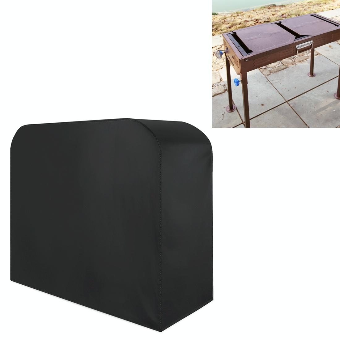 Waterproof 210d Oxford Cloth Bbq Grill Cover - Anti-uv Dust-proof Foldable - Fits Gas Charcoal Electric - 170x61x117cm - Black