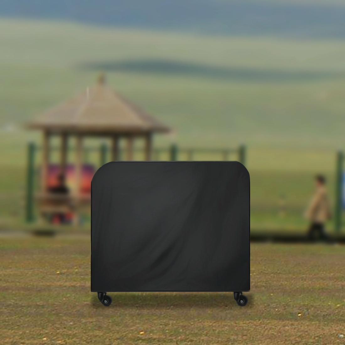 Waterproof 210d Oxford Cloth Bbq Grill Cover - Anti-uv Dust-proof Foldable - Fits Gas Charcoal Electric - 170x61x117cm - Black