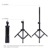 Live Broadcast Dual Phone Bracket with 70cm Tripod & 6.2 Inch 16cm Led Ring Light Kit - Rear View