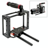 Camera Cage Handle Kit For Slr Camera - Black & Red - Front View