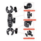 Selfie Stick with Handlebar Mount and Fixed Clamps - Rear View